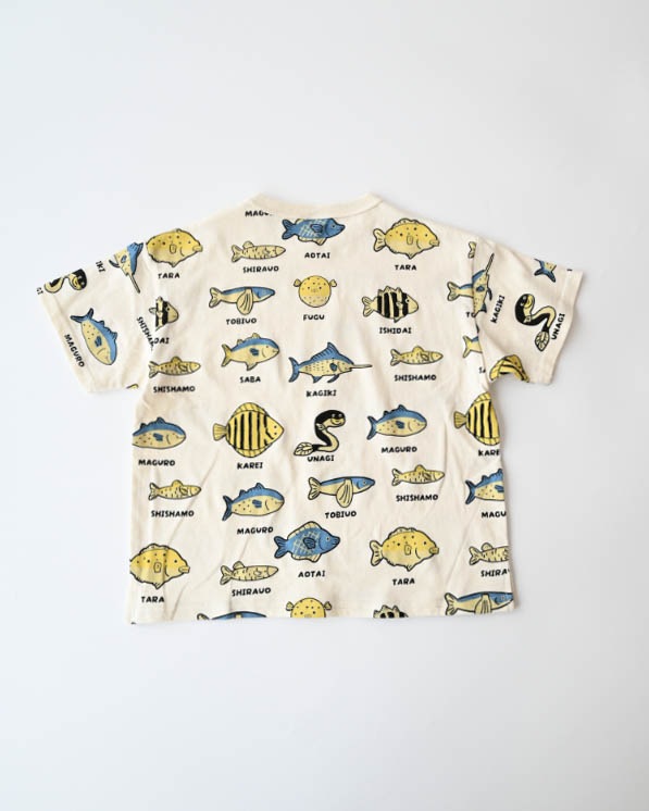 【26PS】いろんな魚Tシャツ / アイボリー