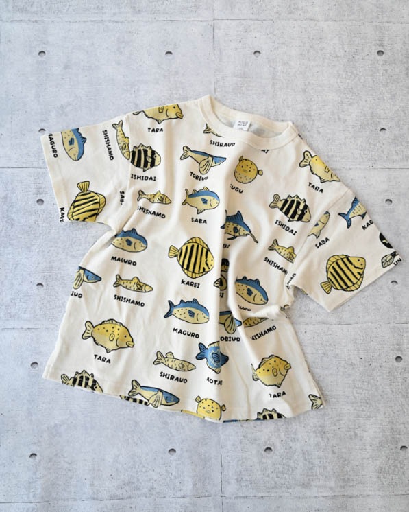 【26PS】いろんな魚Tシャツ / アイボリー