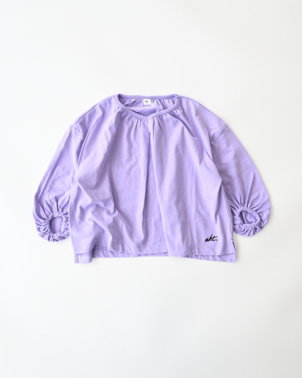 【エヌエイチティー】袖バルーンロングＴシャツ / ラベンダー