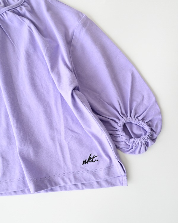 【エヌエイチティー】袖バルーンロングＴシャツ / ラベンダー