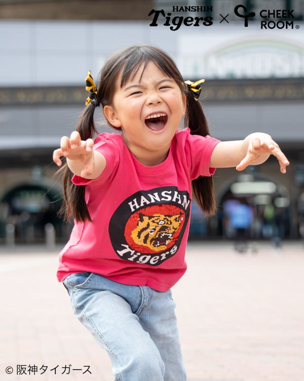 【チークルーム】阪神タイガース限定コラボ スパンコール Tシャツ / ピンク