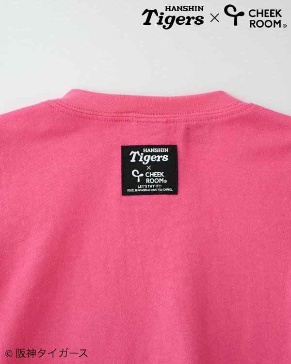【チークルーム】阪神タイガース限定コラボ スパンコール Tシャツ / ピンク