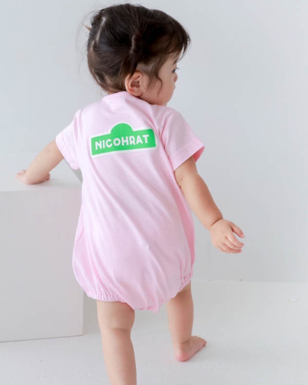 【ニコフラート】モンスター ロンパース / ピンク