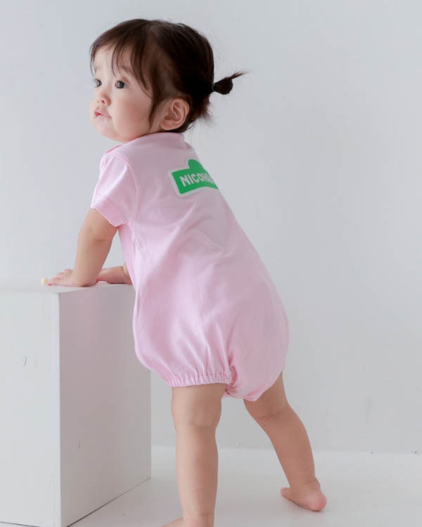 【ニコフラート】モンスター ロンパース / ピンク