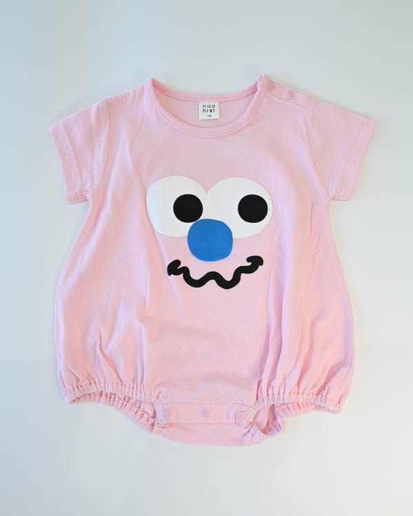 【ニコフラート】モンスター ロンパース / ピンク