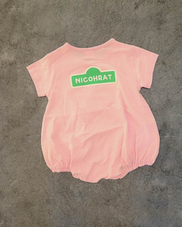 【ニコフラート】モンスター ロンパース / ピンク