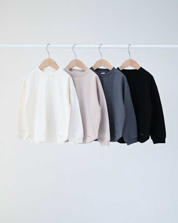 【ニコフラ】ラウンド ロングTシャツ / オフホワイト