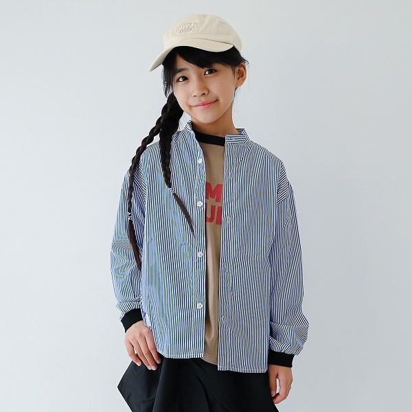 【25FW】ストライプシャツ / ブルー