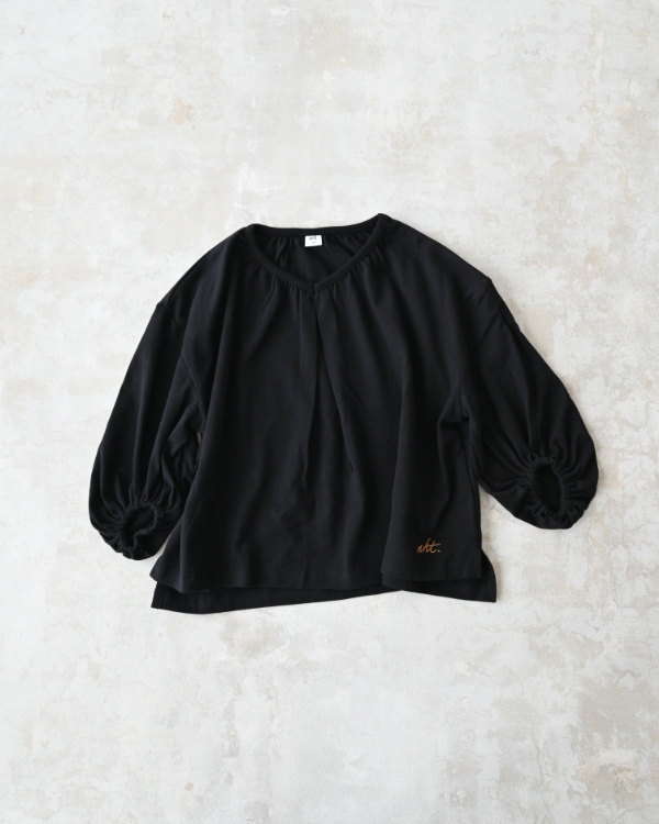 【26PS】袖バルーンロングTシャツ / ブラック