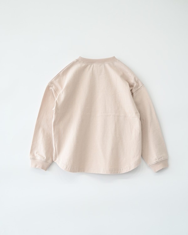 【ニコフラ】ラウンド ロングTシャツ / アイボリー 