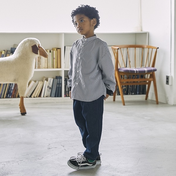 【25FW】ストライプシャツ / ブラック