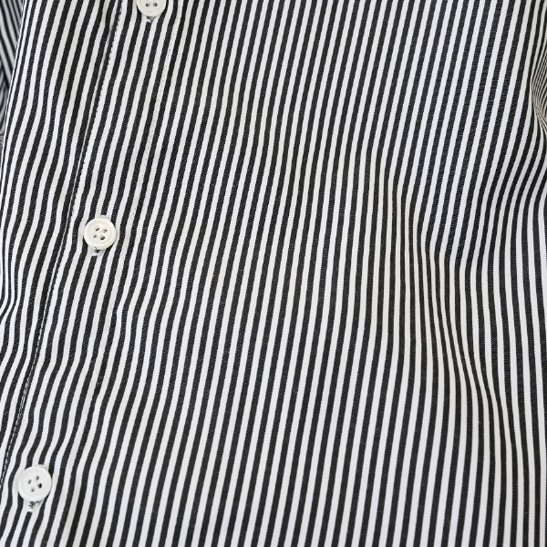 【25FW】ストライプシャツ / ブラック