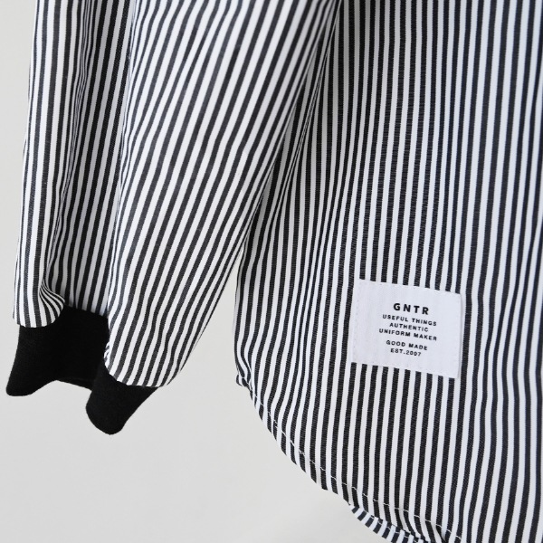 【25FW】ストライプシャツ / ブラック