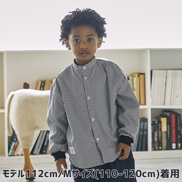 【25FW】ストライプシャツ / ブラック