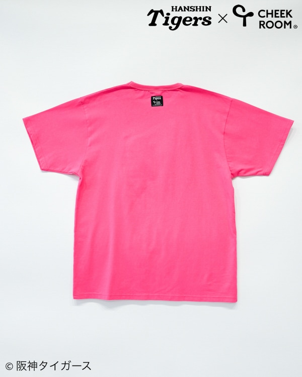 【チークルーム】阪神タイガース限定コラボ スパンコール Tシャツ 大人 / ピンク