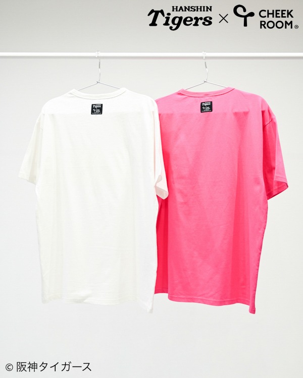 【チークルーム】阪神タイガース限定コラボ スパンコール Tシャツ 大人 / ピンク