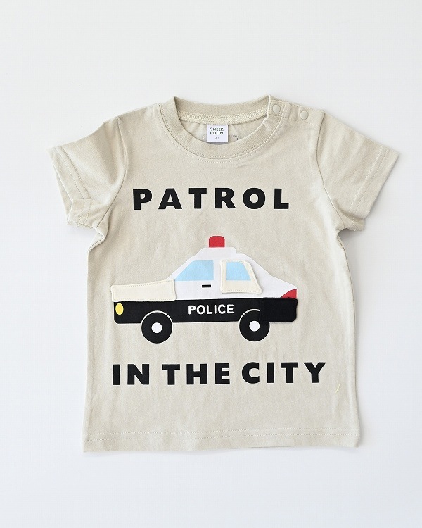 【チークルーム】パトカー Tシャツ / アイボリー  