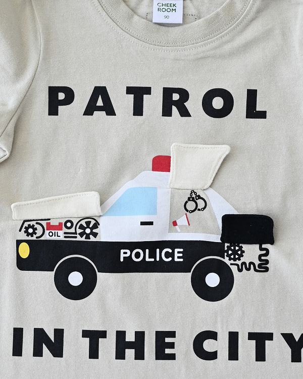 【チークルーム】パトカー Tシャツ / アイボリー  
