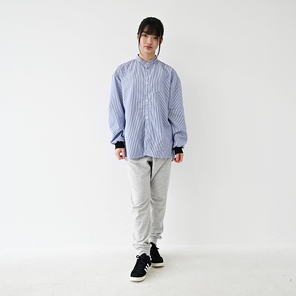 【25FW】ストライプシャツ / ブルー