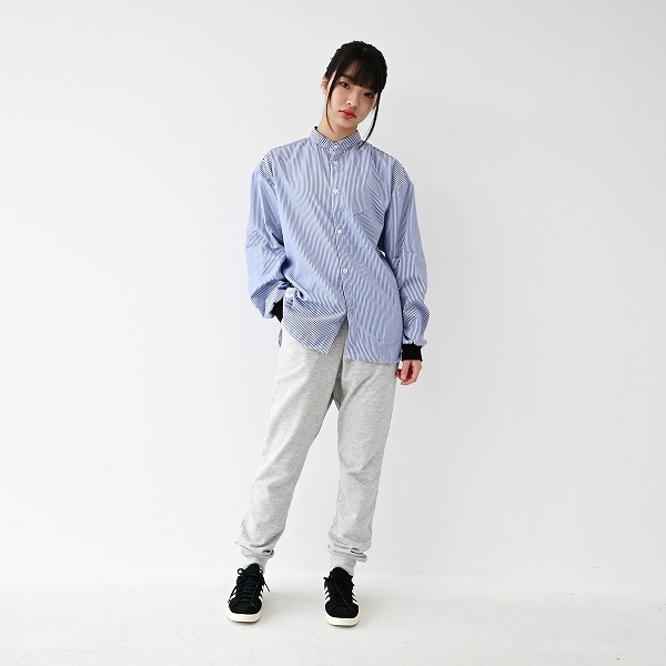 【25FW】ストライプシャツ / ブルー