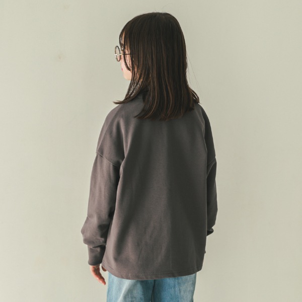 【25FW】スウェット カーディガン / チャコールグレー