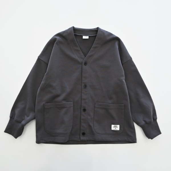 【25FW】スウェット カーディガン / チャコールグレー