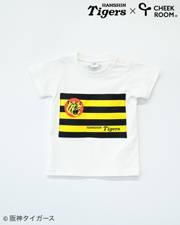 【チークルーム】阪神タイガース限定コラボ 球団旗 Tシャツ / オフホワイト
