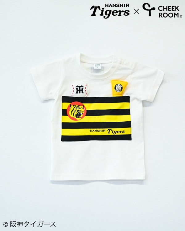 【チークルーム】阪神タイガース限定コラボ 球団旗 Tシャツ / オフホワイト