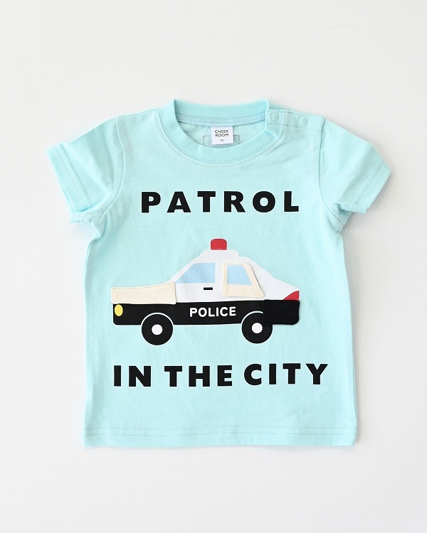 【チークルーム】パトカー Tシャツ / サックス  