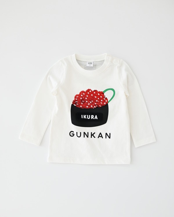 【チークルーム】いくら ロングTシャツ / オフホワイト