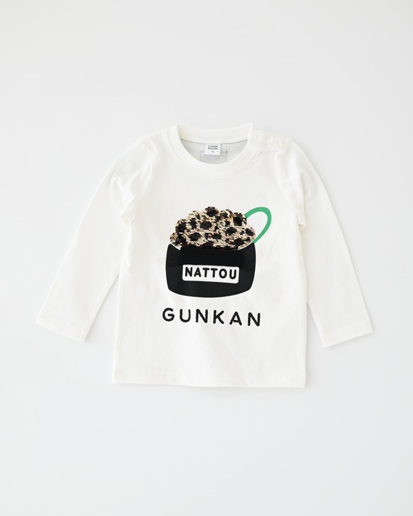 【チークルーム】いくら ロングTシャツ / オフホワイト