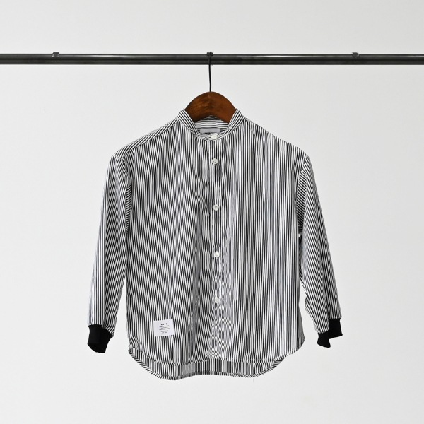 【25FW】ストライプシャツ / ブラック
