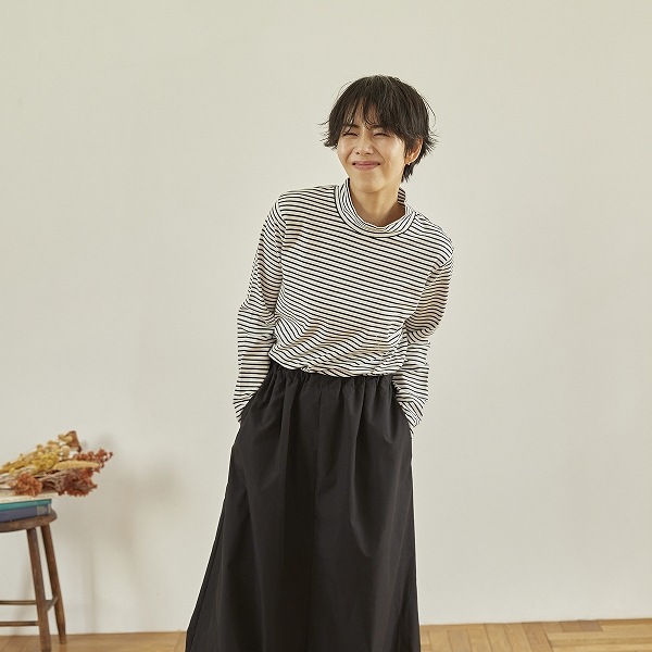 【25FW】ボーダープチハイネック L/S Tシャツ / ブラック