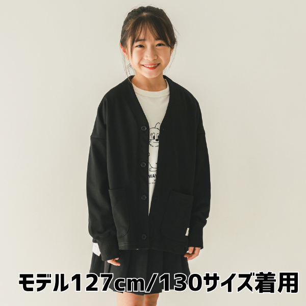 【25FW】スウェット カーディガン / ブラック