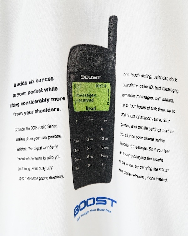【ブーストック】B/S  PHONE Tシャツ / ホワイト