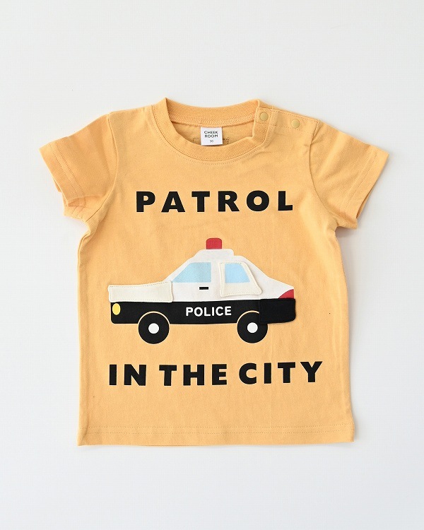 【チークルーム】パトカー Tシャツ / オレンジ  