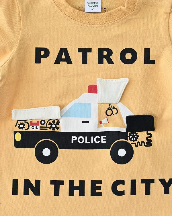 【チークルーム】パトカー Tシャツ / オレンジ  