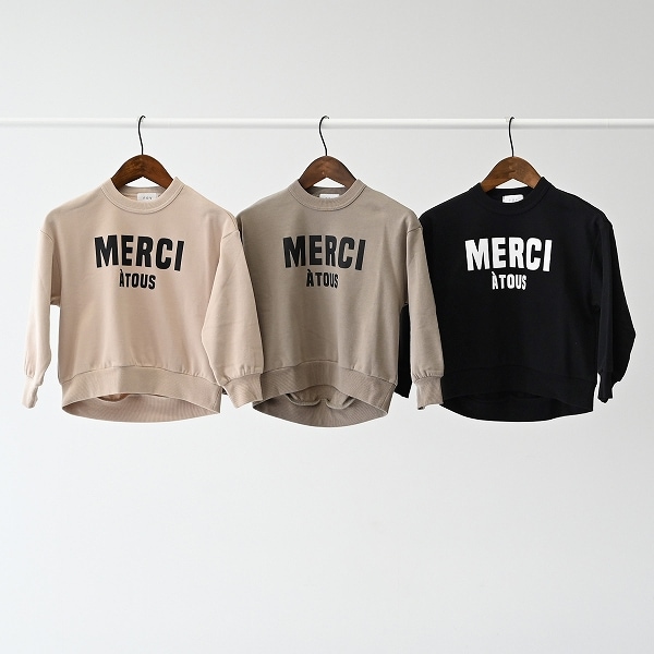 【25FW】MERCI ビッグトレーナー / グレージュ