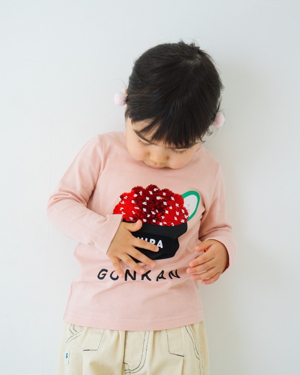 【チークルーム】いくら ロングTシャツ / ピンク