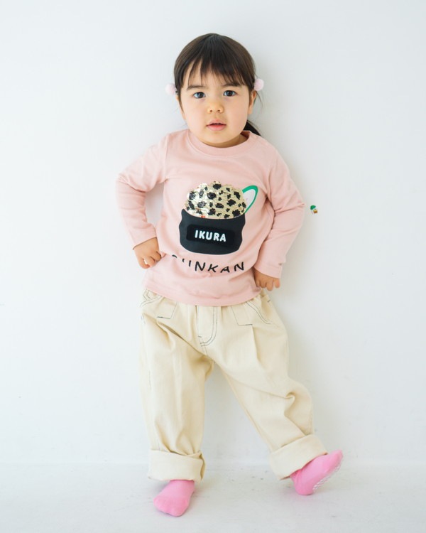 【チークルーム】いくら ロングTシャツ / ピンク