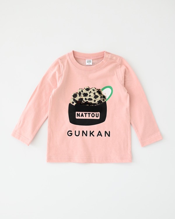 【チークルーム】いくら ロングTシャツ / ピンク