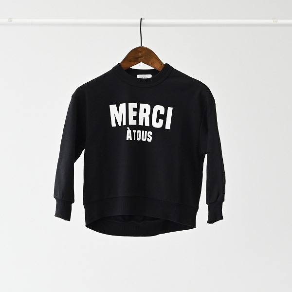 【25FW】MERCI ビッグトレーナー / ブラック