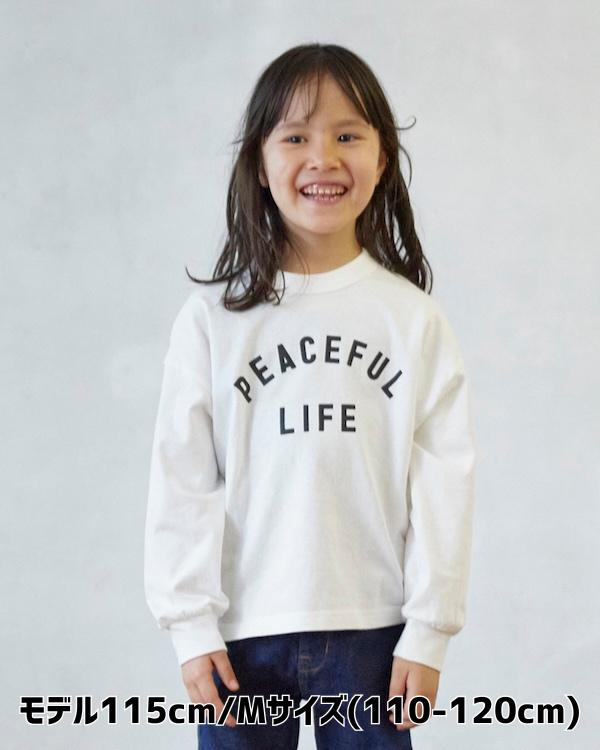 【フォブ】PEACEFUL LIFE L/S Tシャツ / ホワイト