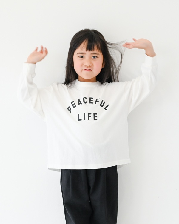 【フォブ】PEACEFUL LIFE L/S Tシャツ / ホワイト