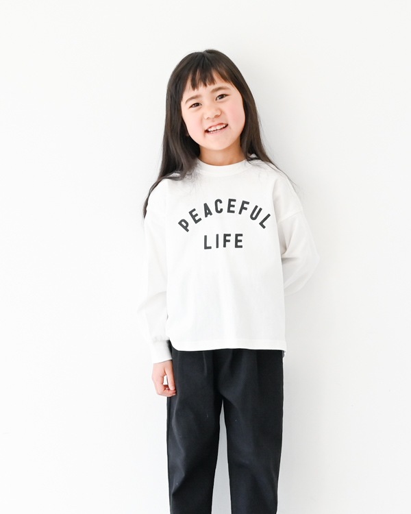 【フォブ】PEACEFUL LIFE L/S Tシャツ / ホワイト