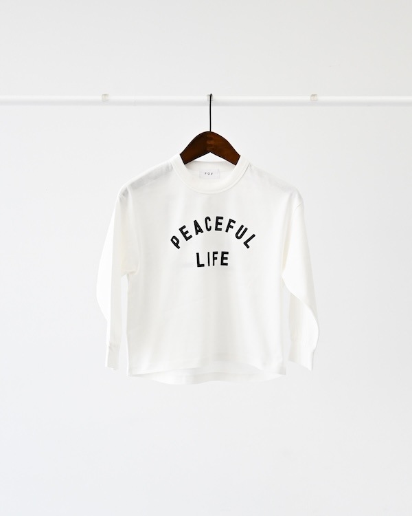 【フォブ】PEACEFUL LIFE L/S Tシャツ / ホワイト