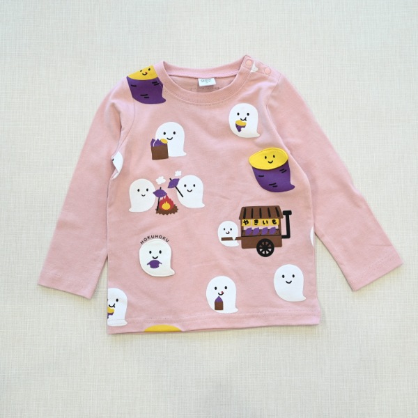 【25FW】おばけの焼きいも ロングＴシャツ / ピンク