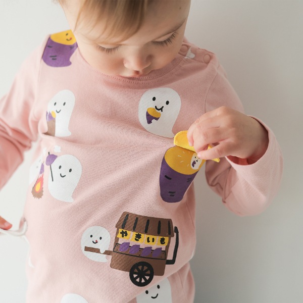 【25FW】おばけの焼きいも ロングＴシャツ / ピンク