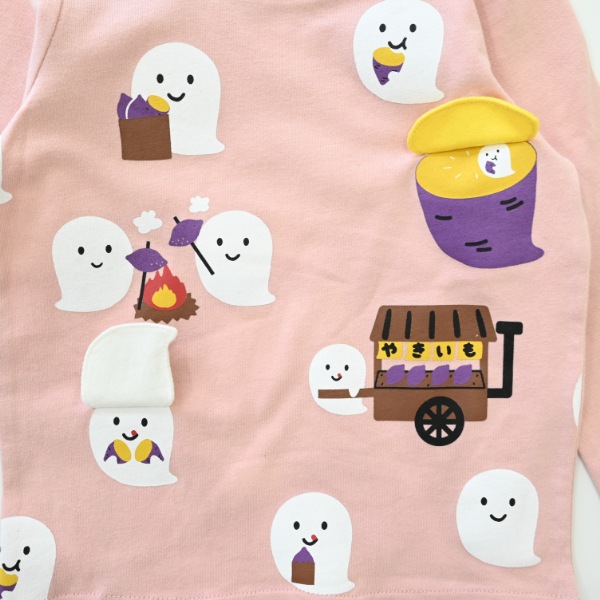 【25FW】おばけの焼きいも ロングＴシャツ / ピンク