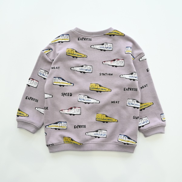 【25FW】新幹線柄 トレーナー / ラベンダー